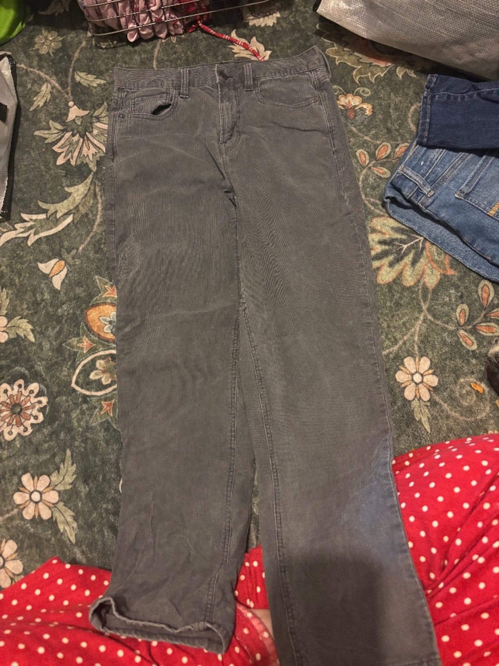Grey corduroy mom Jean
